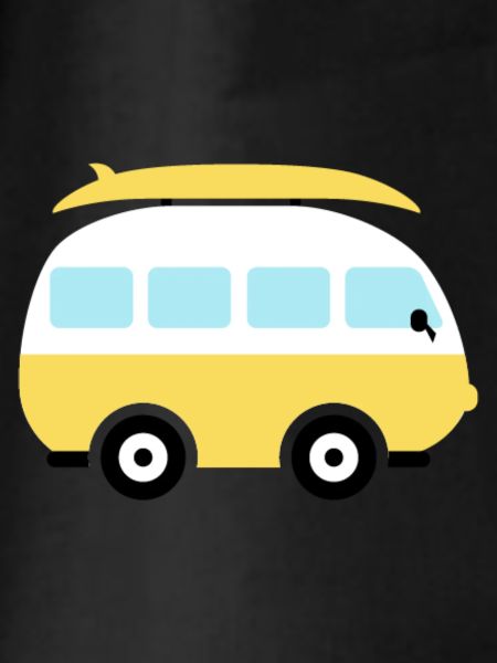 Small yellow van