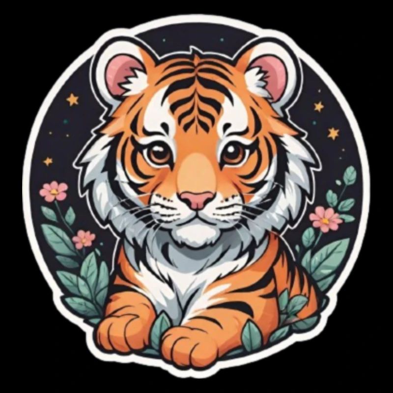Tiger at night
