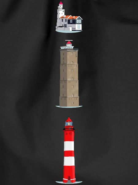 Lighthouses Ameland, Terschelling, Marche