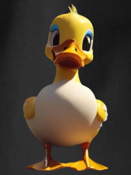 Quirky Cartoon Duck Character