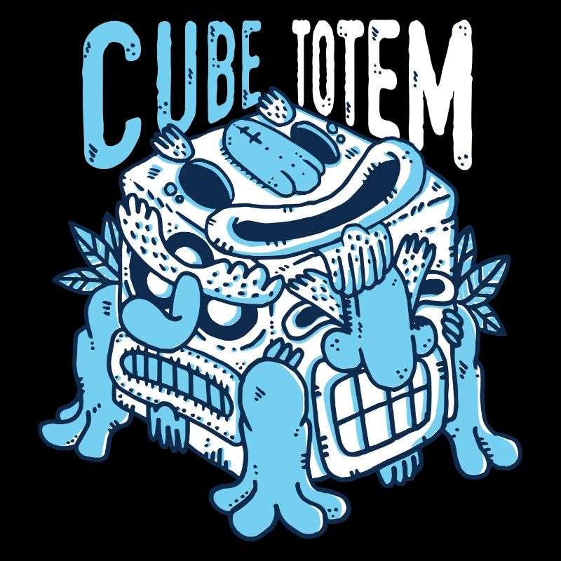 Totem cubes abstract