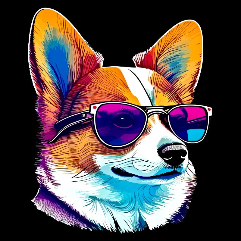 Funky Corgi Hund