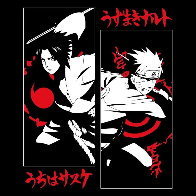 Naruto Shippuden Cool Design Avec Sasuke Et Naruto