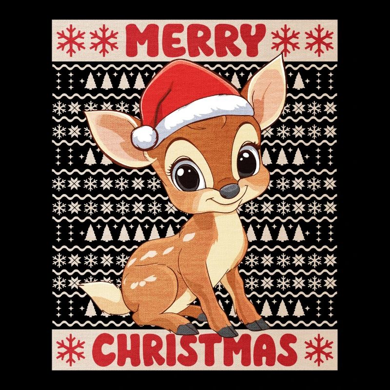 Cerf Moche Noël Noël Mignon Mignon