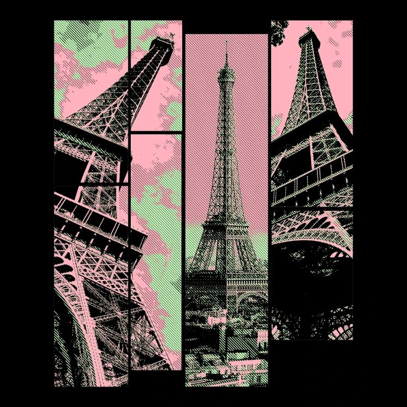 Paris Eiffelturm Skyline Frankreich Stadt Collage