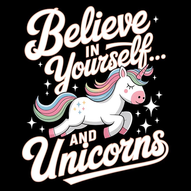 Inspirierendes Einhorn- und Selbstbewusstsein-Design