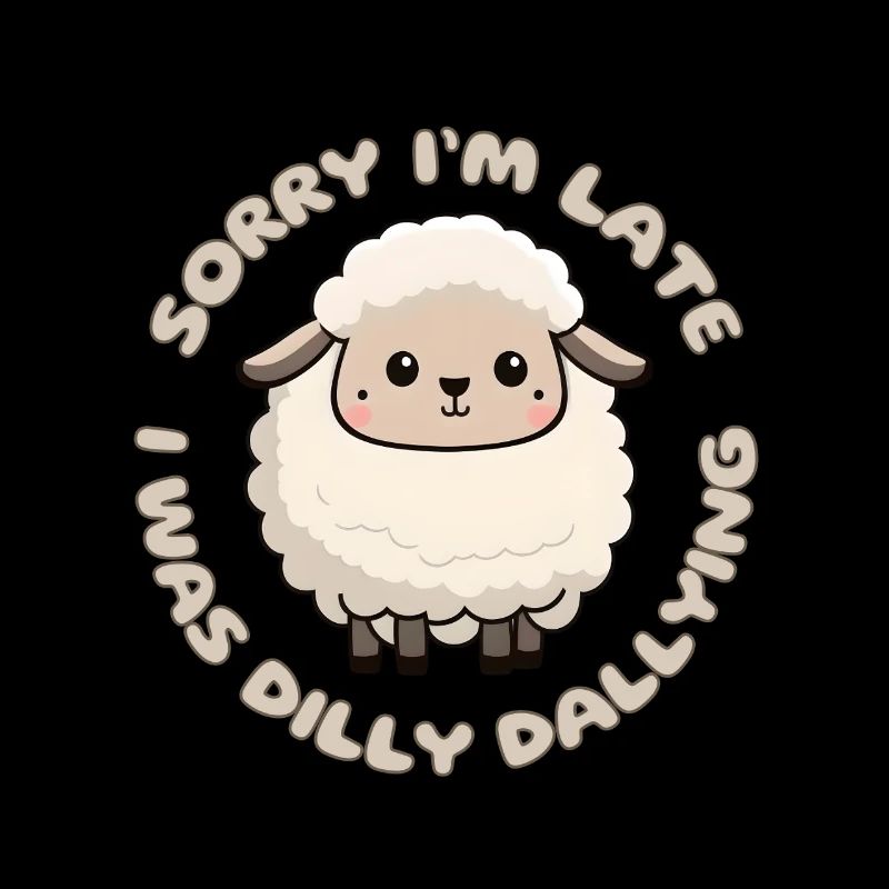 Tut mir leid, dass ich zu spät komme, ich war Dilly Dally Cute Lamb