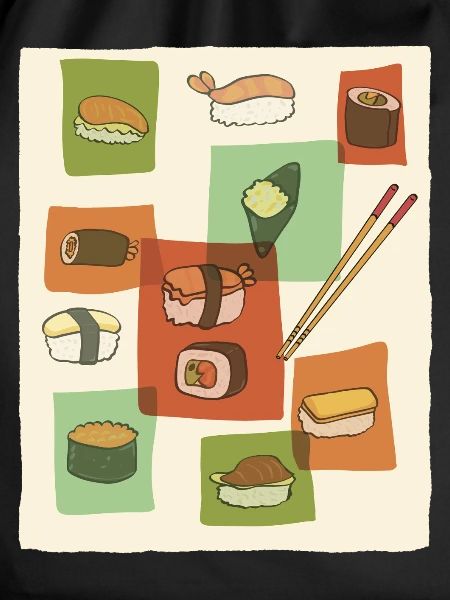 Sushi Mid-Century Pop Art