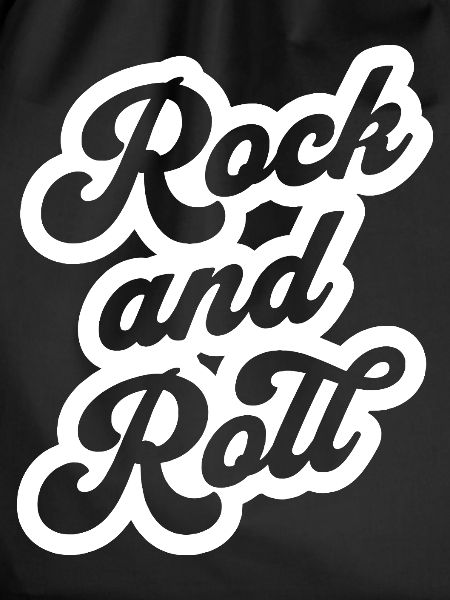 Rock and Roll Handskript-Logo T-Shirt