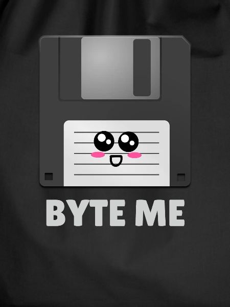 Byte Me Cute Diskette Pun