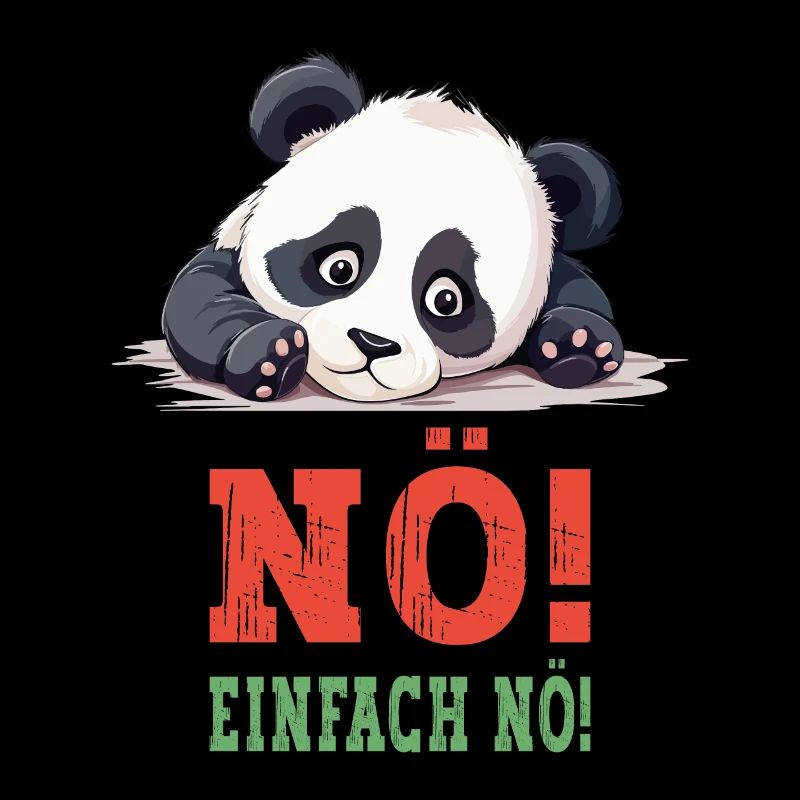 Nö Einfach Nö No Nein Panda Bär Süß Lustig Spruch