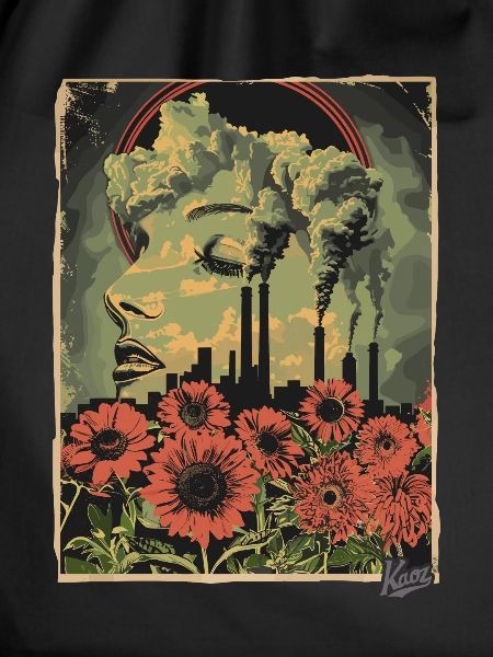 Propaganda Style Industrial Flowers
