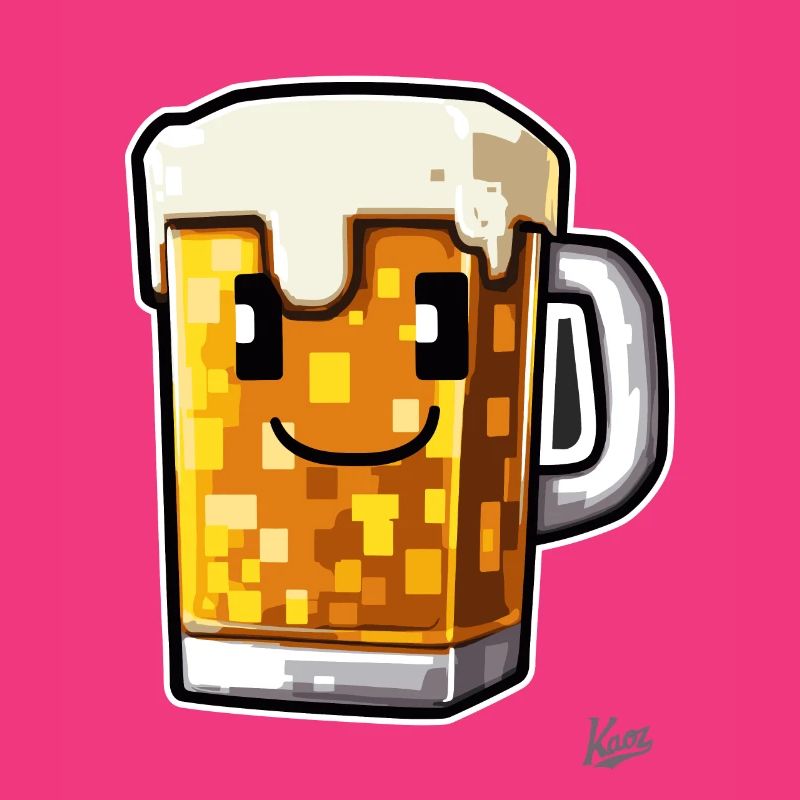 Pixel-Handwerker-Bier