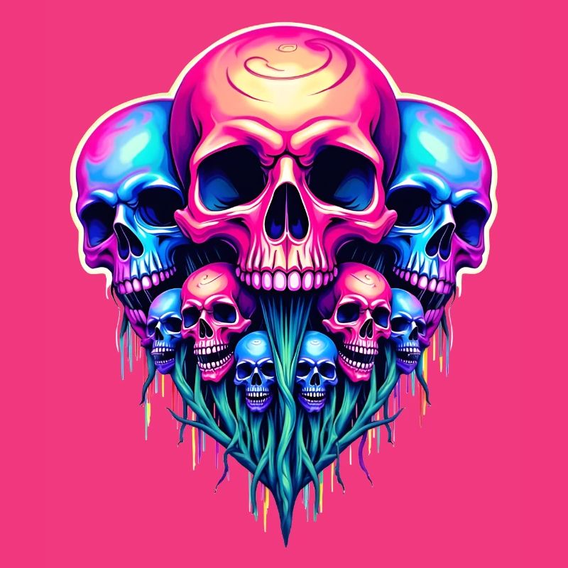 Psychedelischer Totenkopf