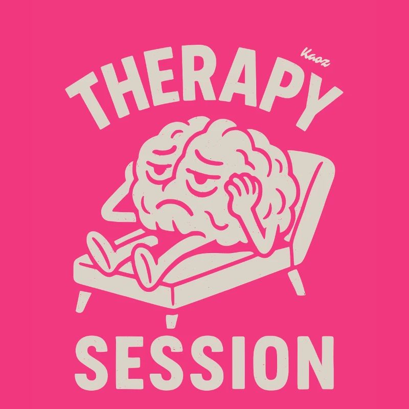 Brain with headache in therapy session