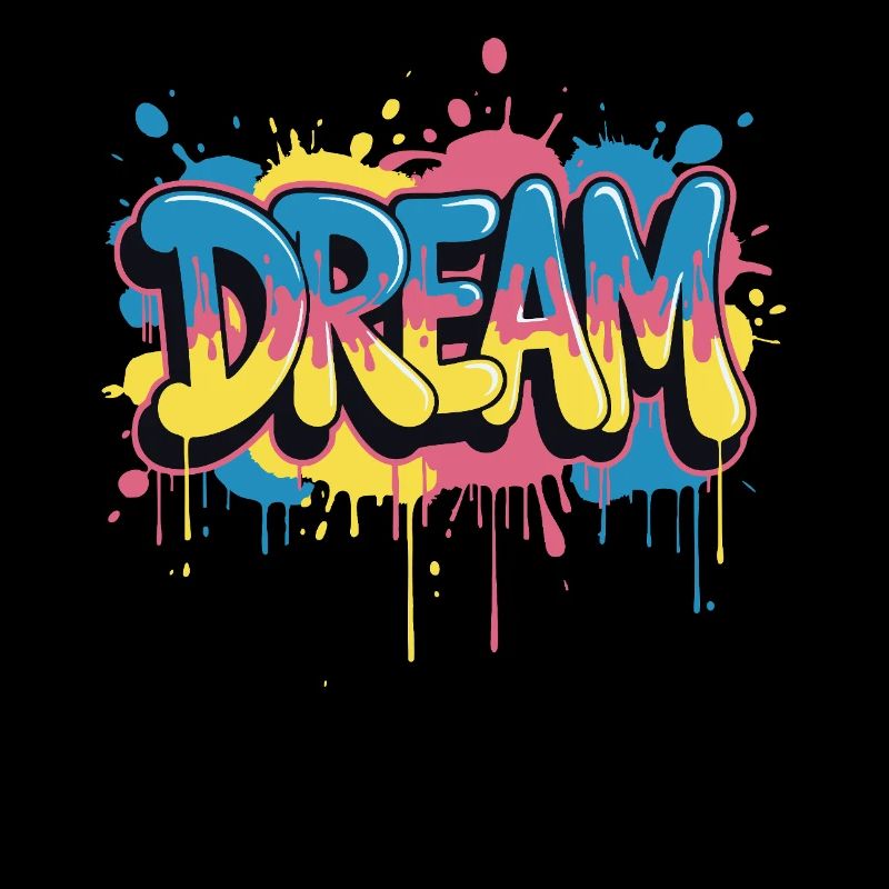 DREAM Graffiti Design voller Farbe und Motivation