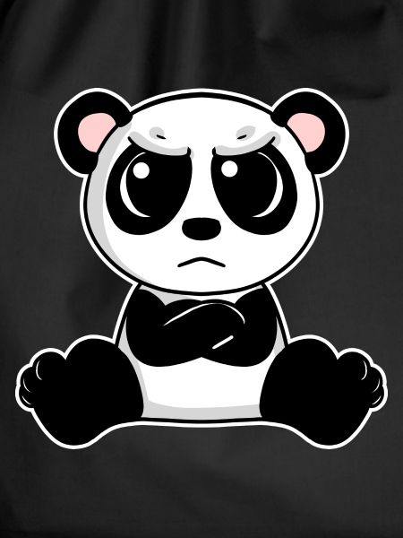 Cute panda is annoyed