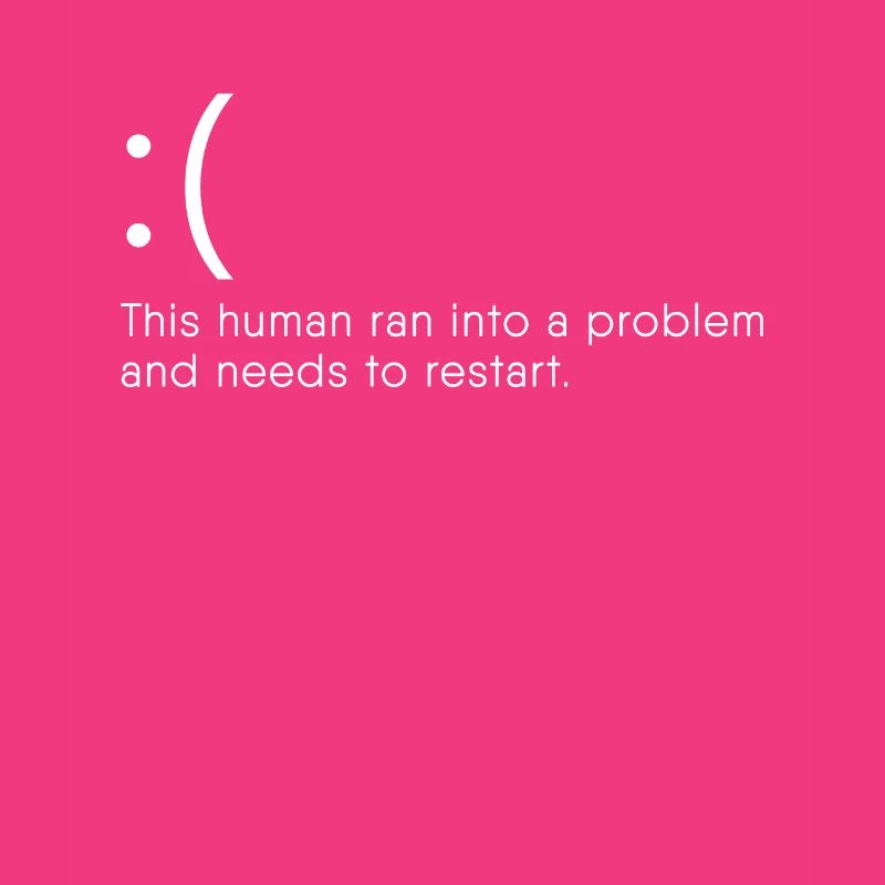 Computer Nerd Blue Screen