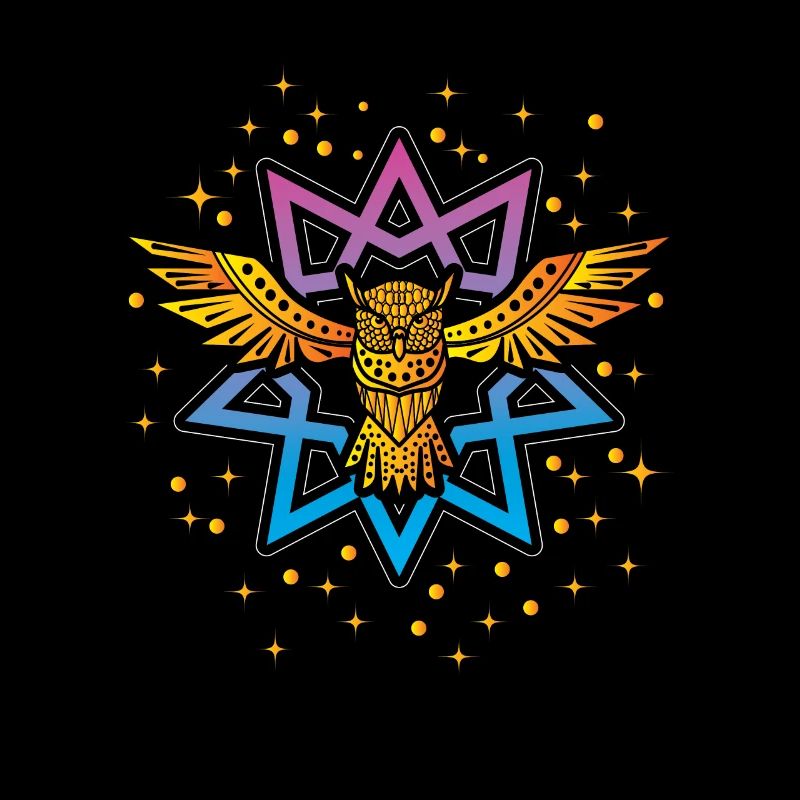 Owl Boho Gold Symbol