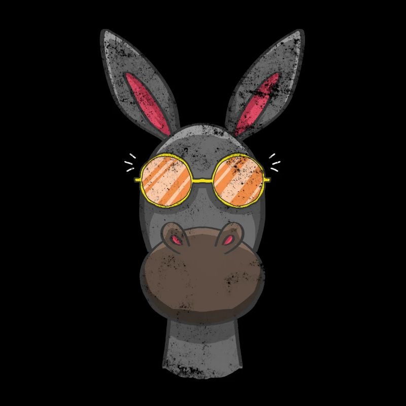Cool donkey with sunglasses