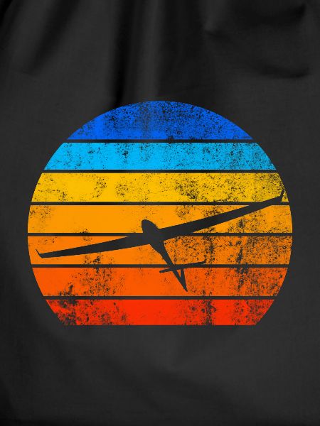 Gliding glider sunset