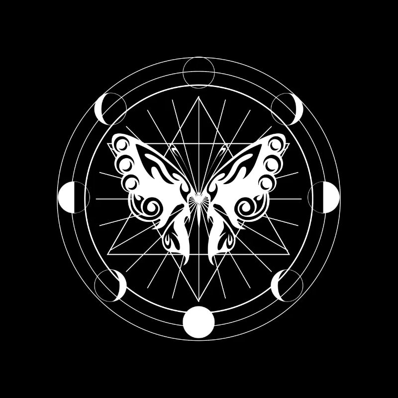 Blackcraft moon phase moth