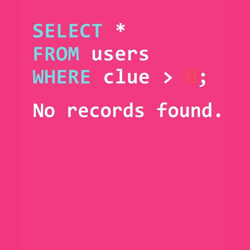 Drôle de programmeur Gift SQL Query