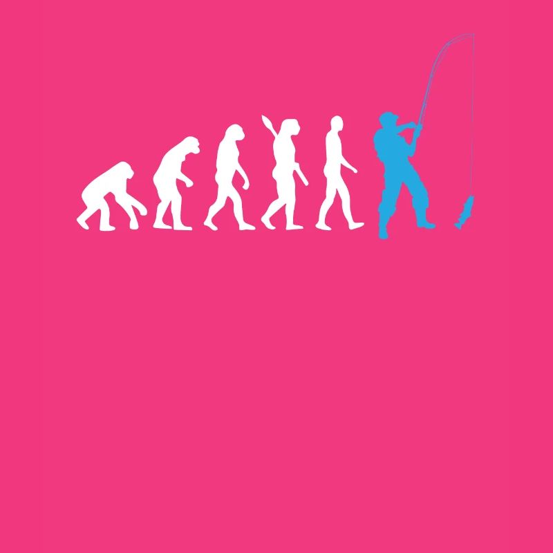 Fishing - Human Evolution / Darwin / Blue