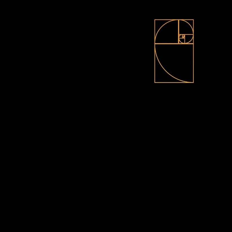 Section dorée en spirale de Fibonacci