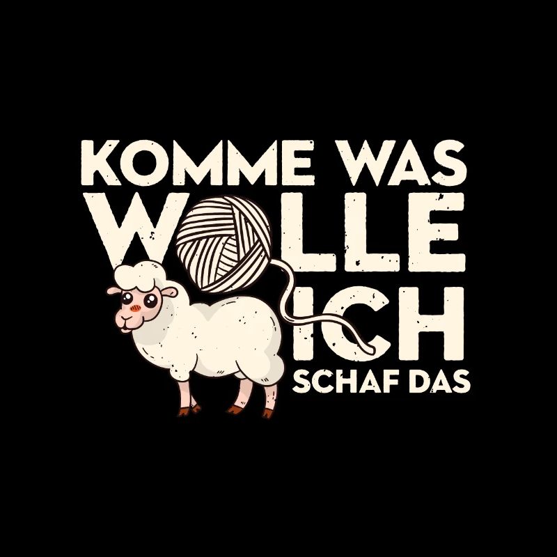Komme was wolle ich Schaf das Schaf Wolle Design
