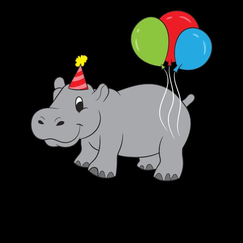 Nilpferd Geburtstag Süßes Nilpferd