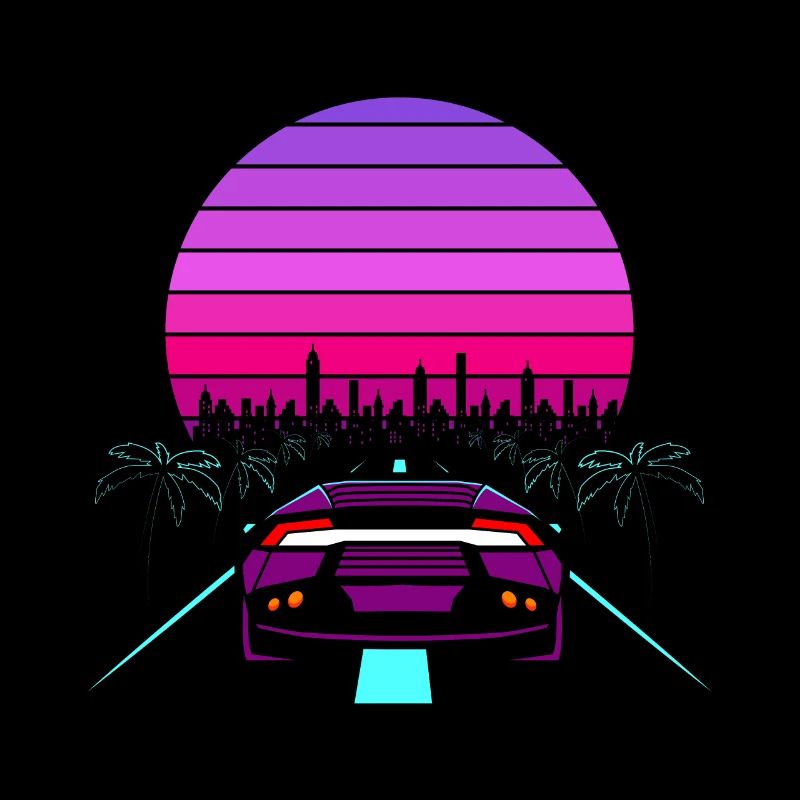 Retro Wave Sport Auto 80s Geschenk