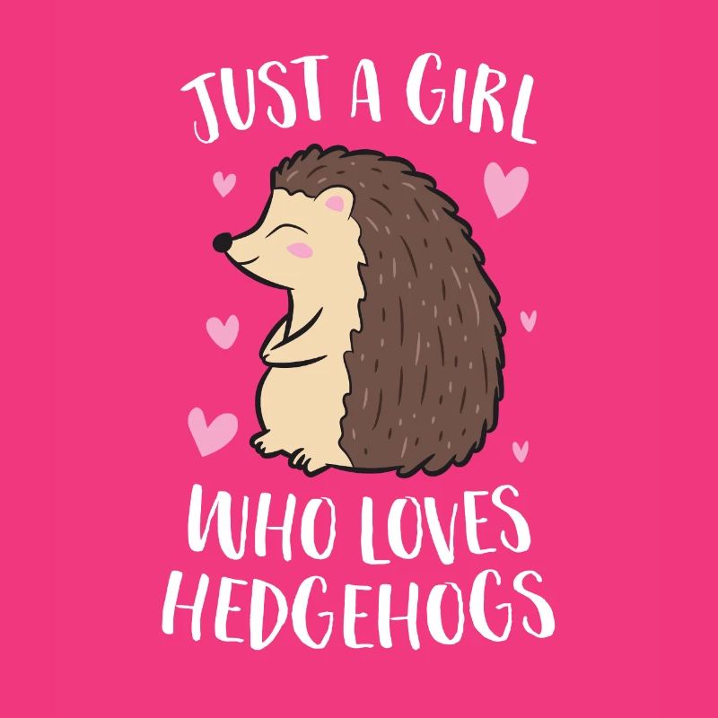Nur ein Mädchen, das Igel liebt süsses Igel