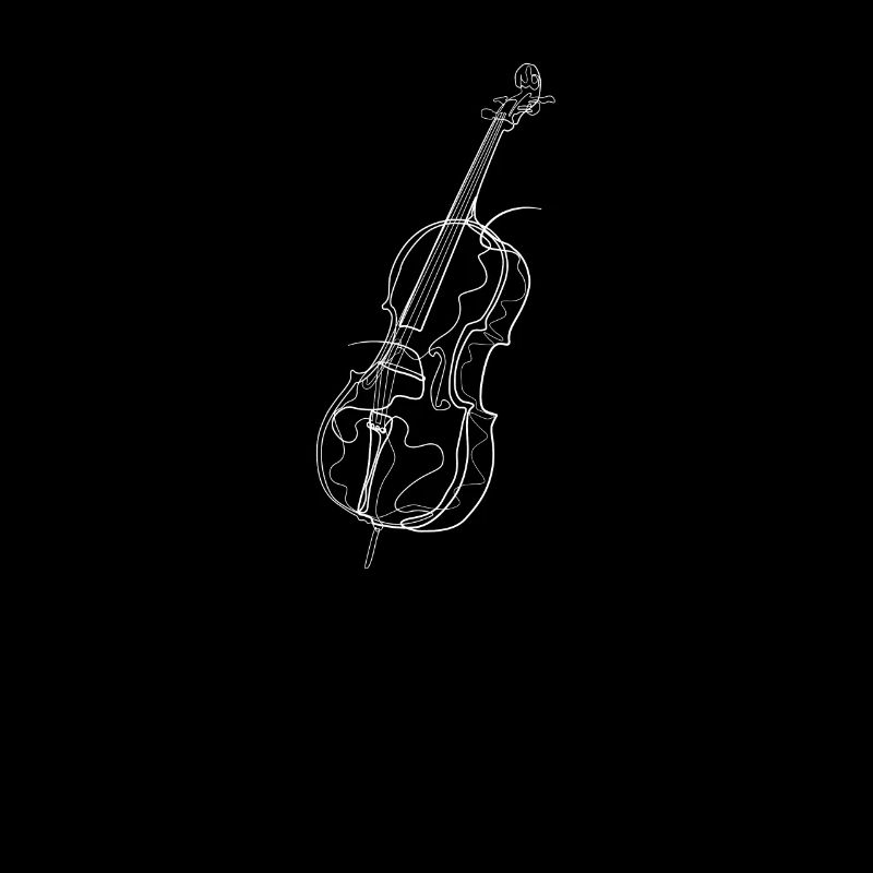Cello - one line drawing