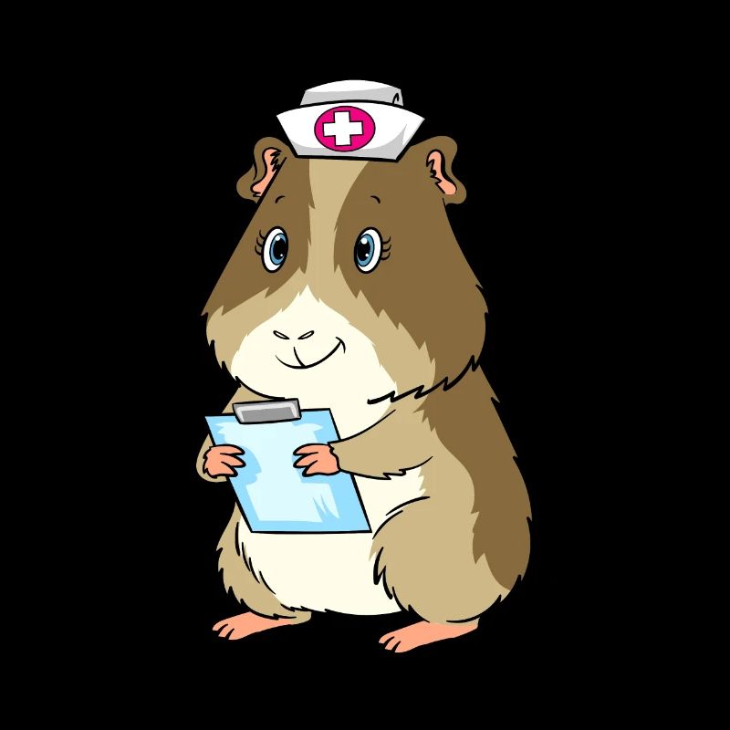 Infirmière de cochon d'Inde habillée