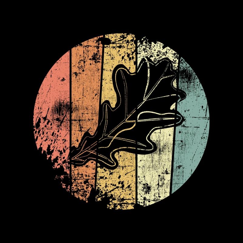 Eiche Eichenblatt Vintage Herbst