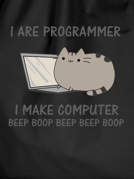 Programierer lustige Katze Computer Nerd
