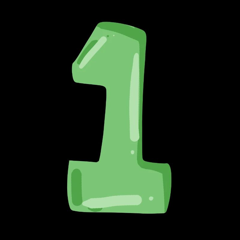 Numéro 1 vert