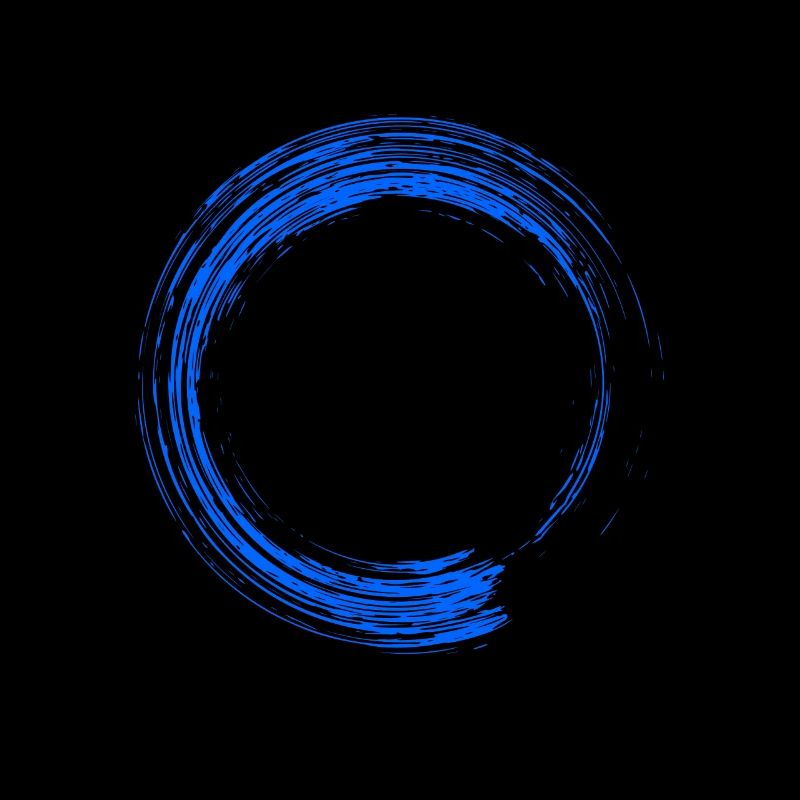 Circle Design Brush Blue