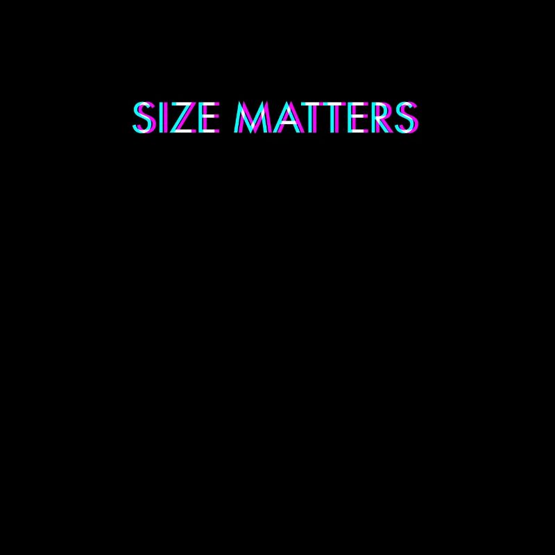 Size Matters Anaglyph 3D Glitch Effect Gift