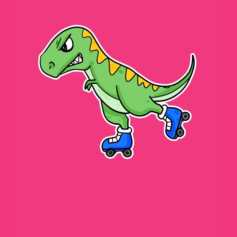 Inline Skating Dinosaur