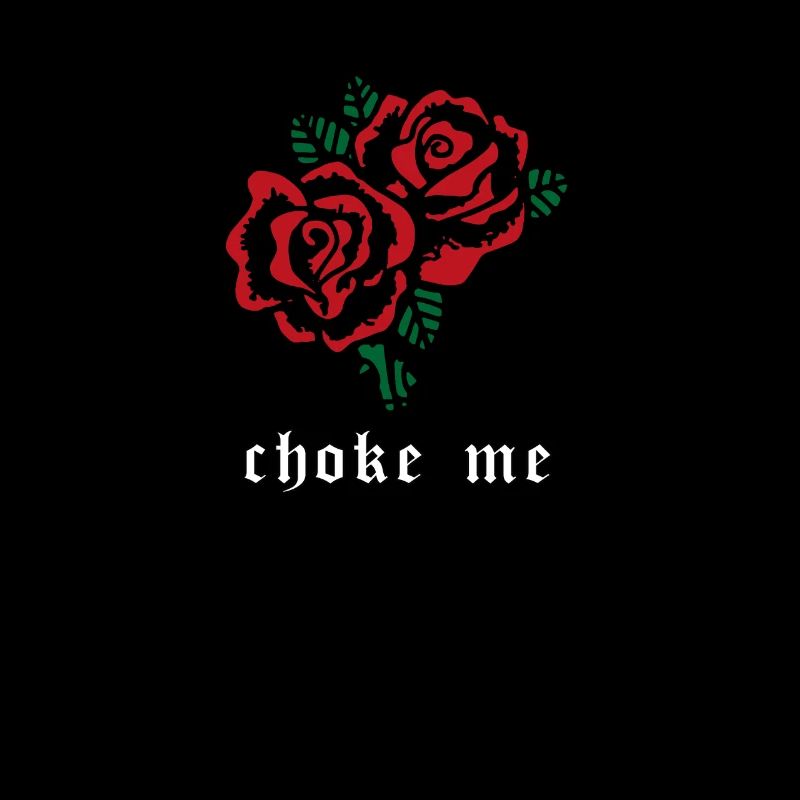 Choke Me Soft Grunge Aesthetic Red Rose Gift