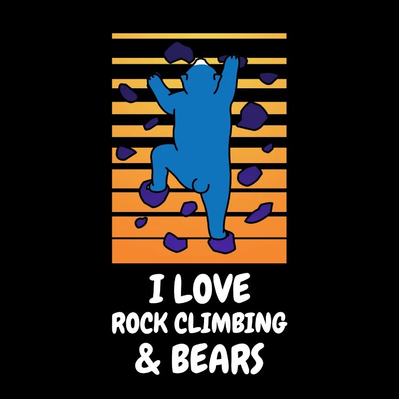 I Love Rock Climbing & Bears Lustig Bär Climber