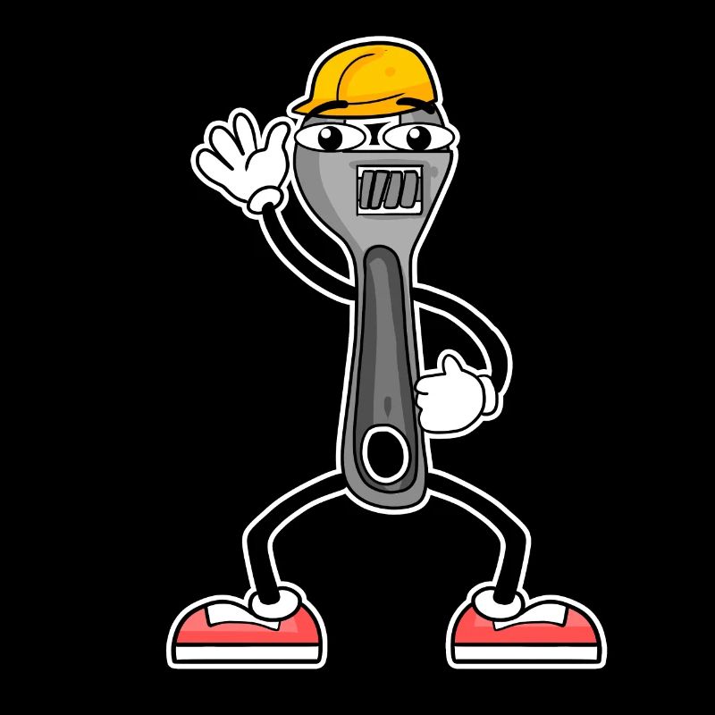 Outil De Cartoon Clé à molette