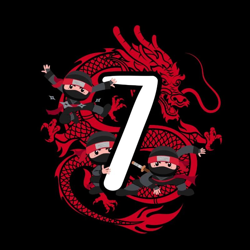 7. Geburtstag Junge 7 Jahre Ninja Drache Kostüm