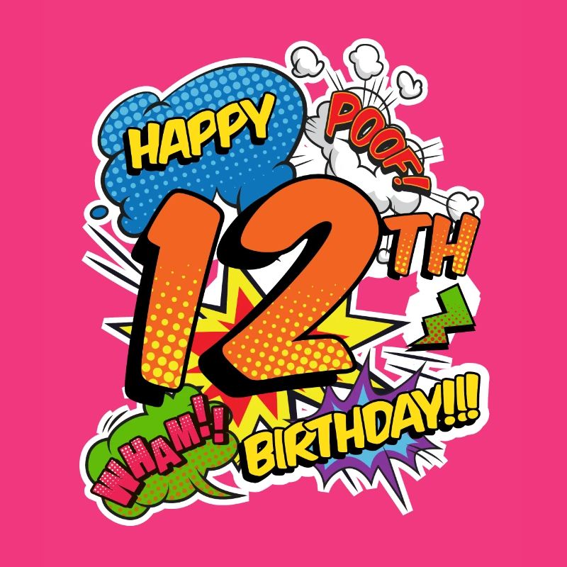 12. Geburtstag Junge Comic-Stil Superhelden