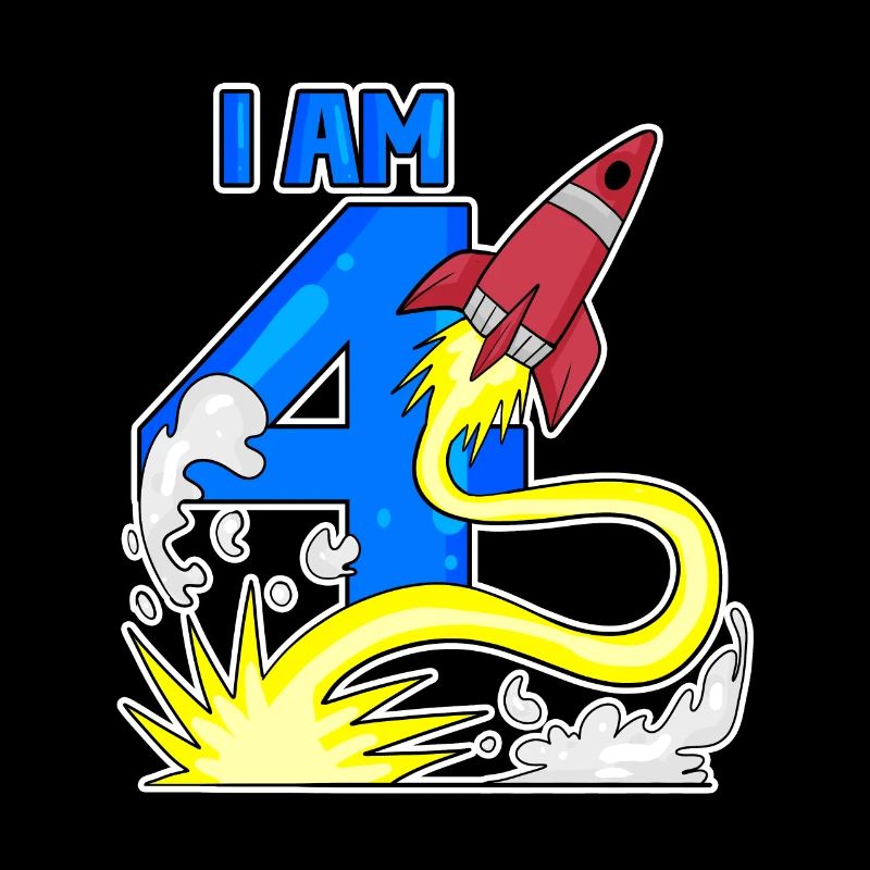 4 birthday boy - 4 years old - I am 4