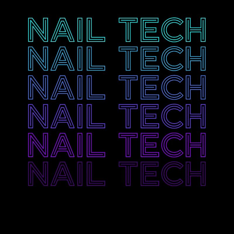 Nail Tech Beautician Nail Technician Retro