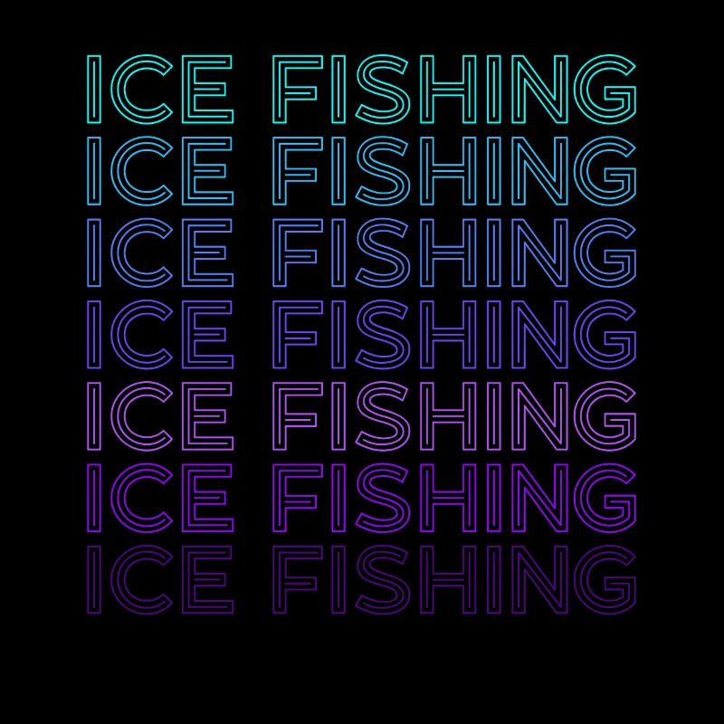 Pêcheur de pêche sur glace Retro