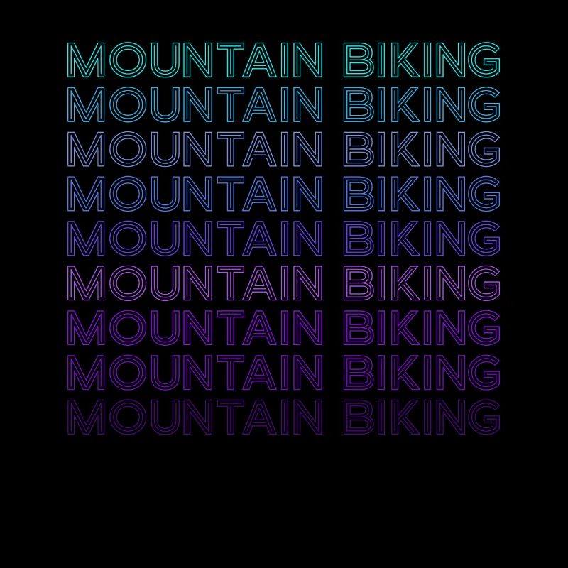 Mountain Biking MTB Biker Retro